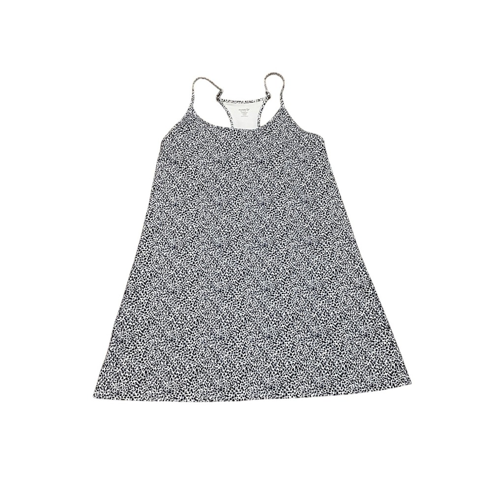 Old Navy Active omen's L Petite Powersoft Go-Dry Dress Leopard Print Black White